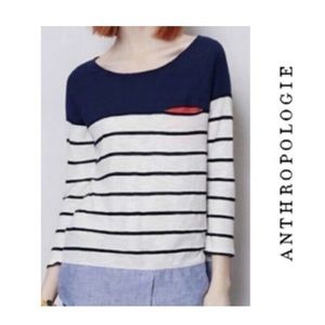 Anthropologie Postmark Stripes Blouse